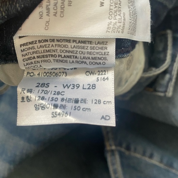 Levi Strauss Mid Rise Skinny Jeans size 39W 28L - Picture 4 of 5